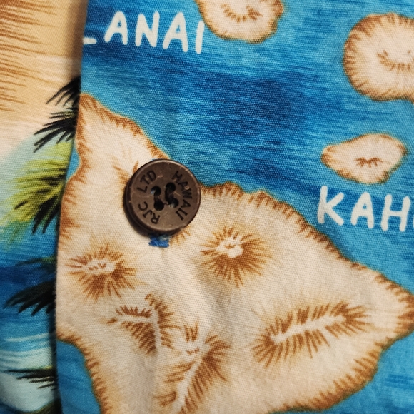 RJC HAWAIIAN ISLANDS/HIBISCUS COTTON BUTTON HAWAIIAN SHIRT, MENS SIZE 4XL  EUC. - Picture 10 of 10